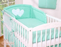 Bedding set 3-pcs 120x90 - Hanging Hearts mint