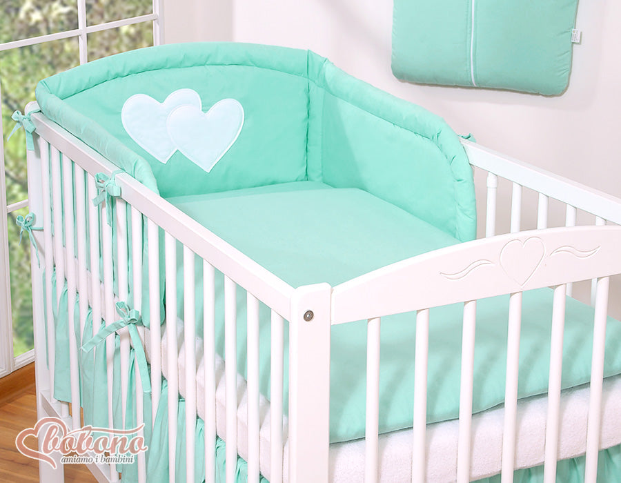 Bedding set 3-pcs 135x100 - Hanging Hearts mint