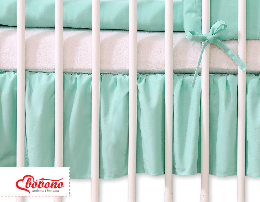 Dust Ruffle-Masking flounce 120x60cm- Hanging Hearts mint