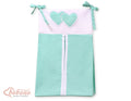 Diaper bag- Hanging Hearts mint