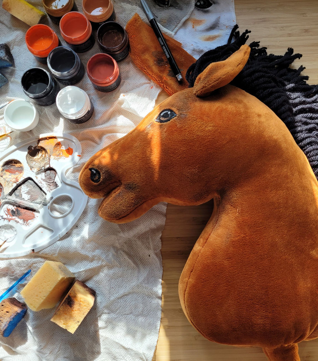 Horse on a stick Super Hobby Horse Premium - light bay horse II A3