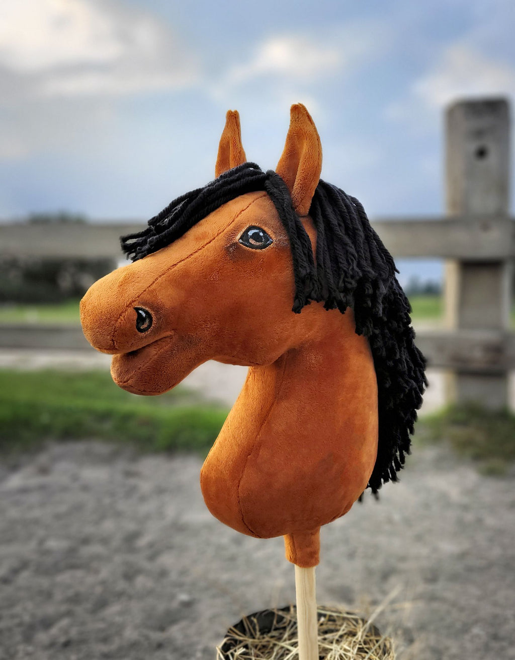 Horse on a stick Super Hobby Horse Premium - light bay horse A3