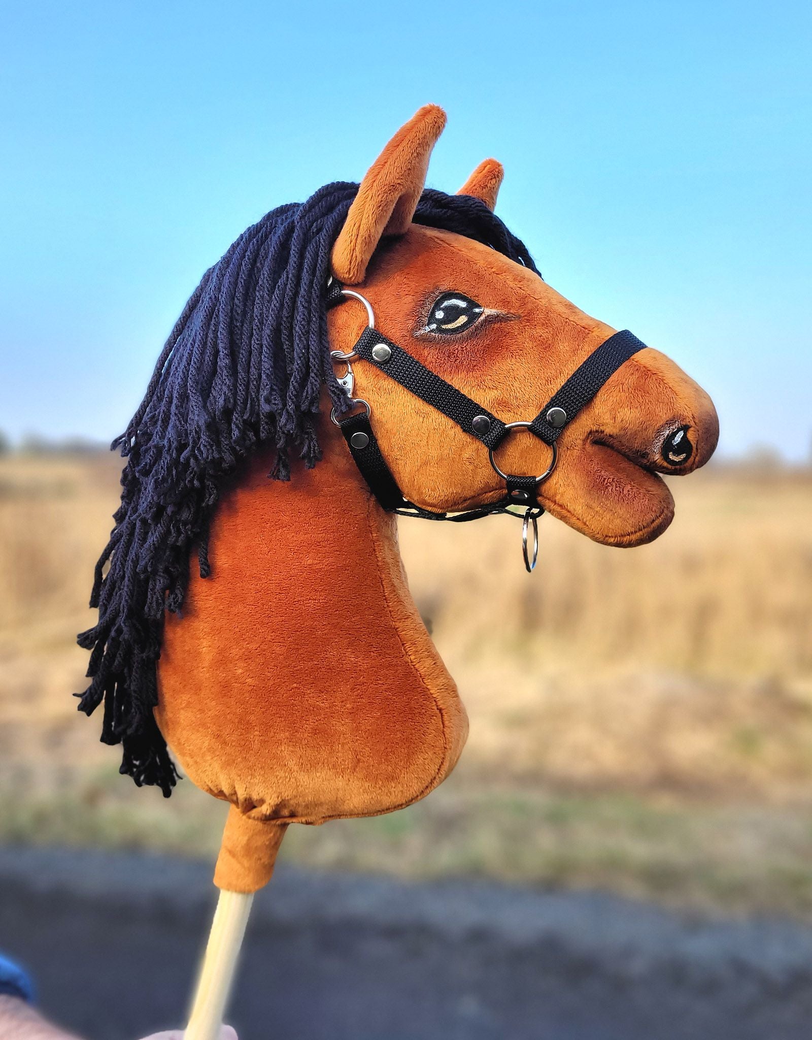 Horse on a stick Super Hobby Horse Premium - light bay horse A3
