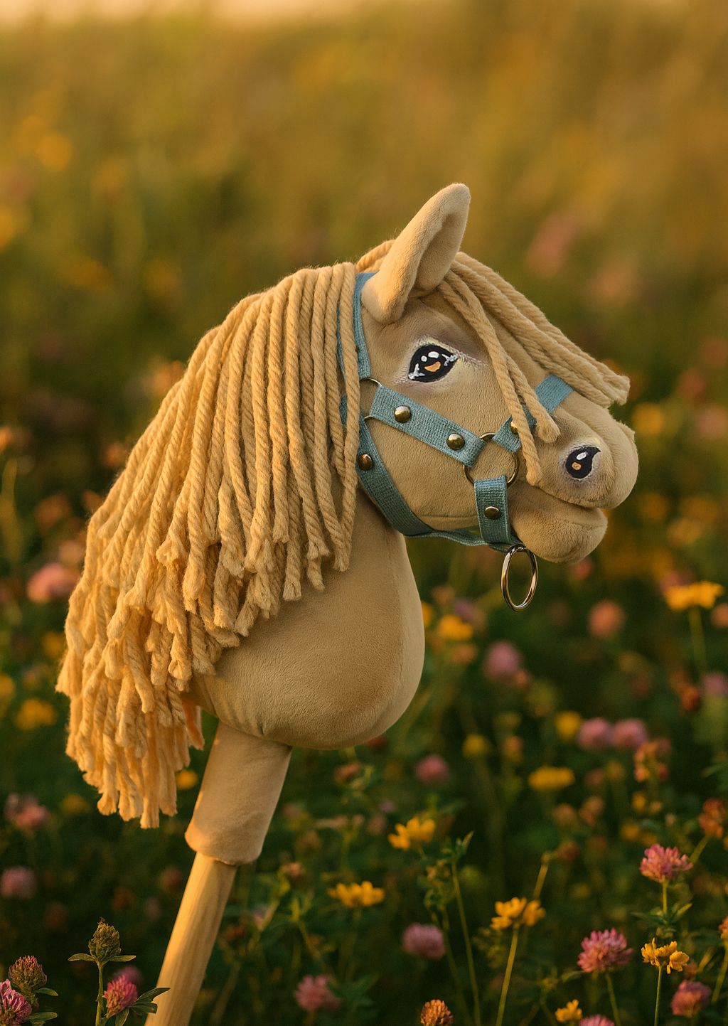 Horse on a stick Super Hobby Horse Premium cremello horse A5