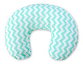 Breastfeeding Pillow Nursing Croissant Pillow, removable, Hands-Free Feeding - chevron mint