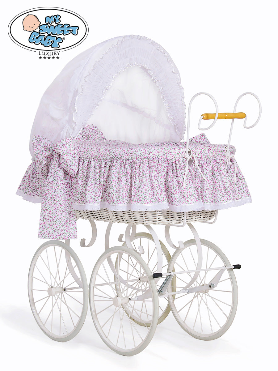 Cover set 4 pcs for Moses Basket/ Wicker crib Jasmine no. 2100-913 or 72100-913