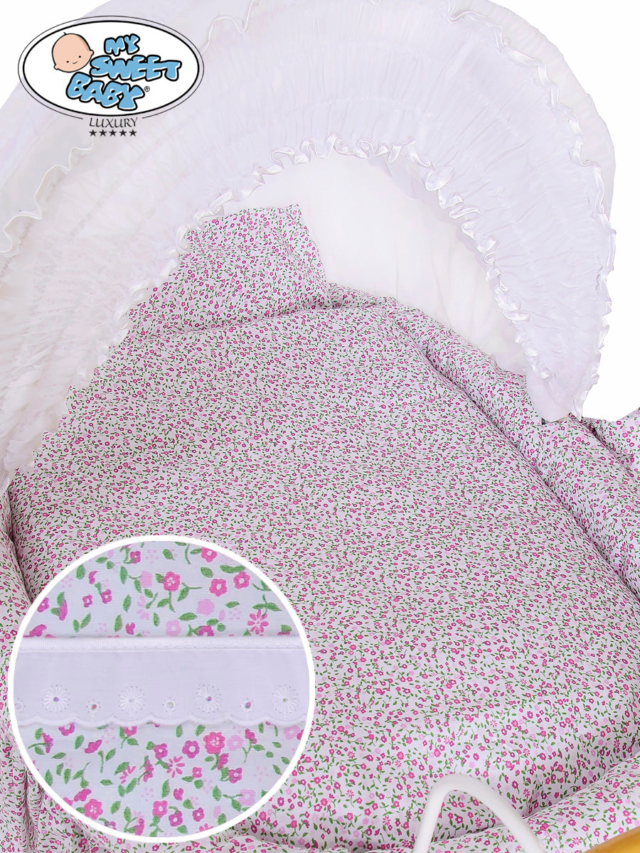 Cover set 4 pcs for Moses Basket/ Wicker crib Jasmine no. 2100-913 or 72100-913
