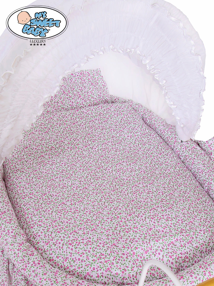 Cover set 4 pcs for Moses Basket/ Wicker crib Jasmine no. 2100-913 or 72100-913