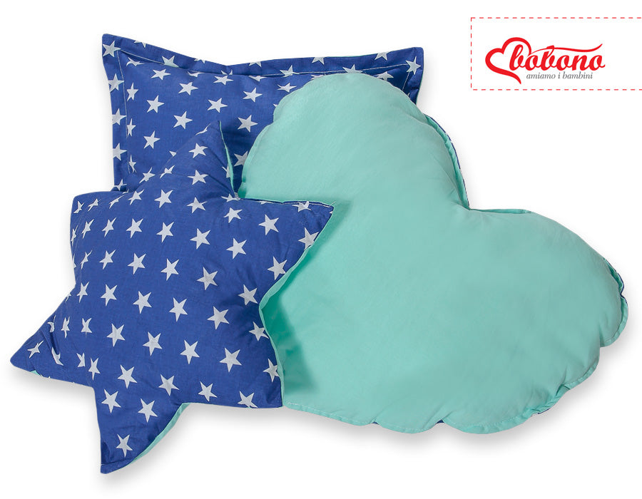 3pcs pillow set - Navy blue stars
