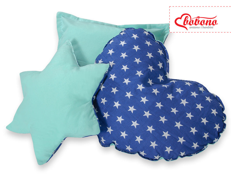 3pcs pillow set - Navy blue stars