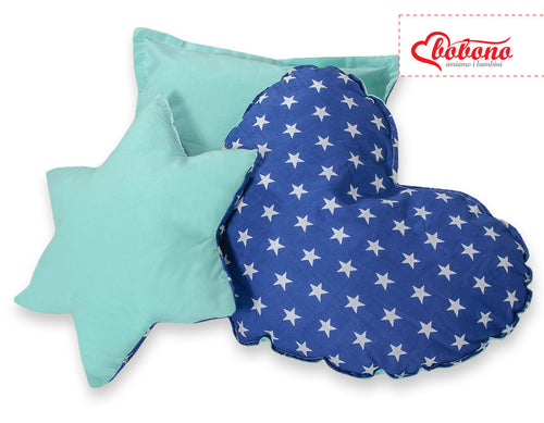 3pcs pillow set - Navy blue stars