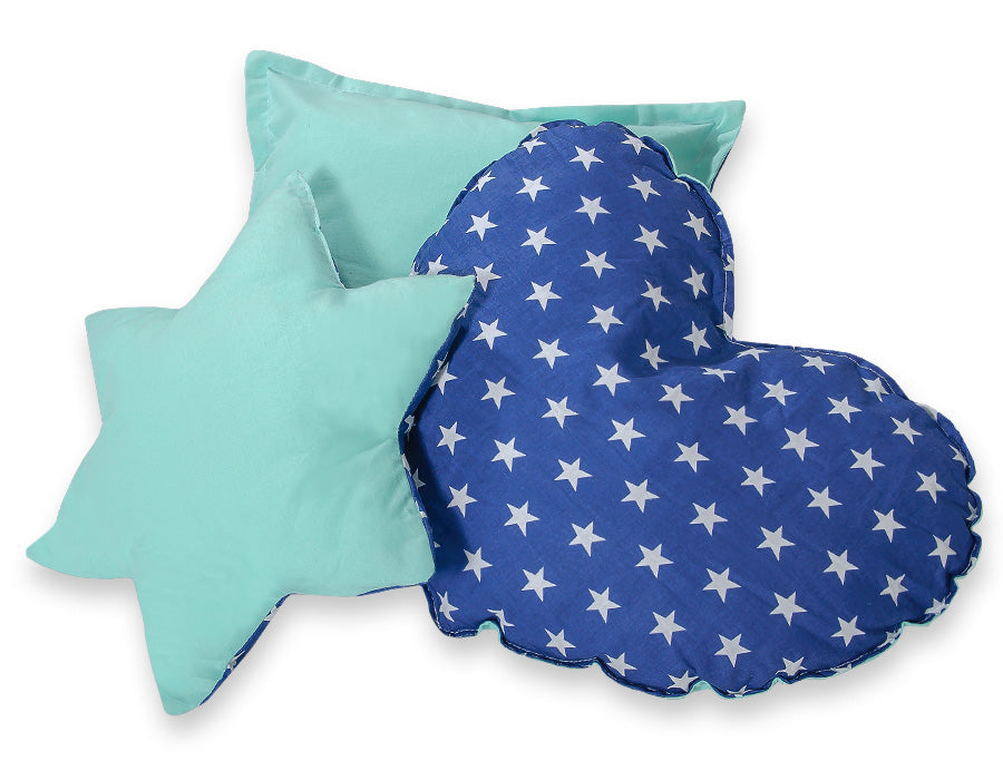 3pcs pillow set - Navy blue stars