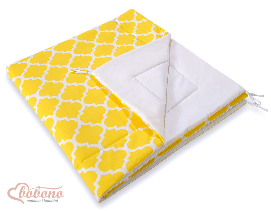 Teepee tent for kids + playmat + pillows + decorative feathers - Marocco yellow