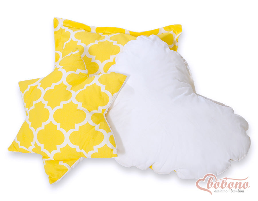 Teepee tent for kids + playmat + pillows + decorative feathers - Marocco yellow