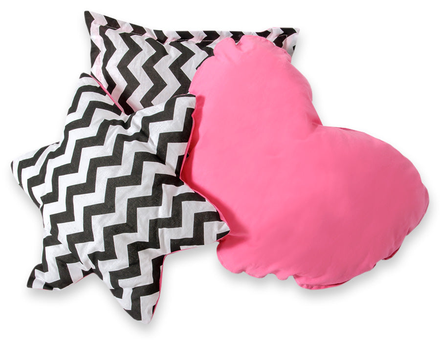 Teepee tent for kids + playmat + pillows + decorative feathers - Chevron black/ pink