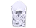 Babynest with stiffening- Hanging Hearts black dots on white