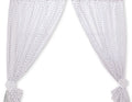 Curtains for baby room- Hanging Hearts black dots on white