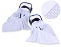 Big double-sided car seat blanket for babies - rosette grey