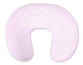 Breastfeeding Pillow Nursing Croissant Pillow, removable, Hands-Free Feeding - Pink dots
