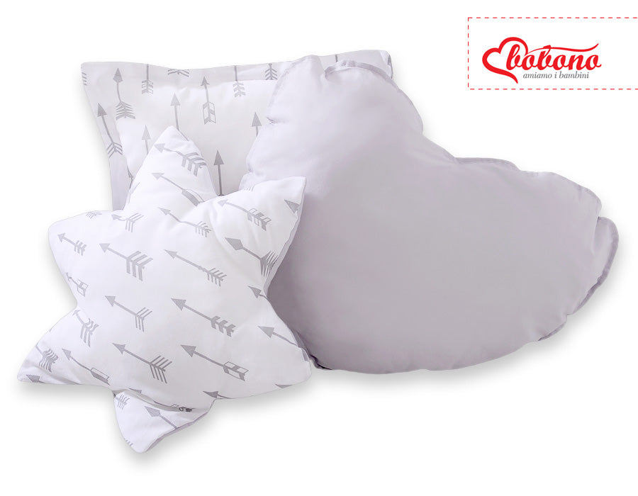 3pcs pillow set - Grey arrows