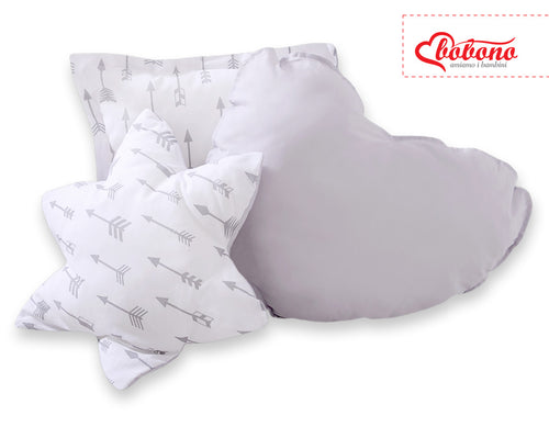 3pcs pillow set - Grey arrows