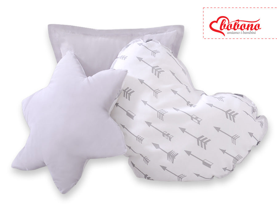 3pcs pillow set - Grey arrows