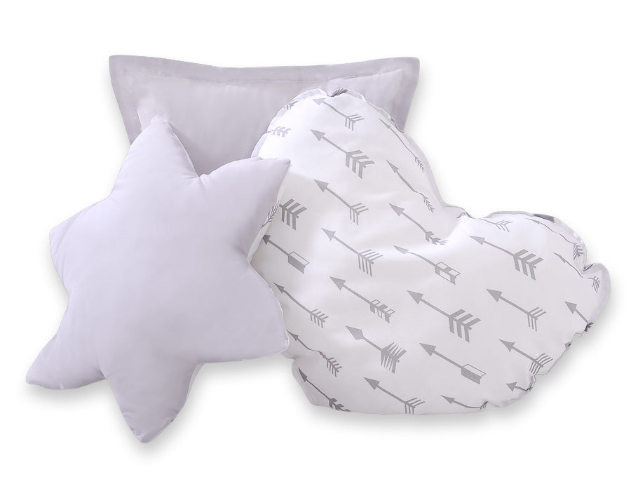 3pcs pillow set - Grey arrows