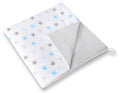 Double-sided teepee playmat- Grey-blue stars/grey