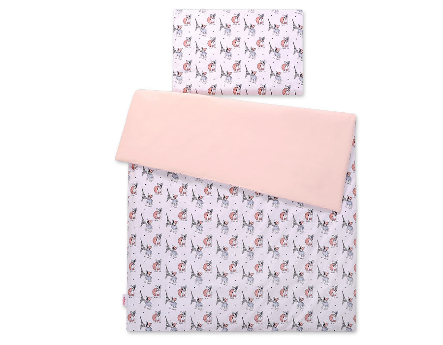 Baby cotton bedding set 2-pcs 135x100 cm- little doggies