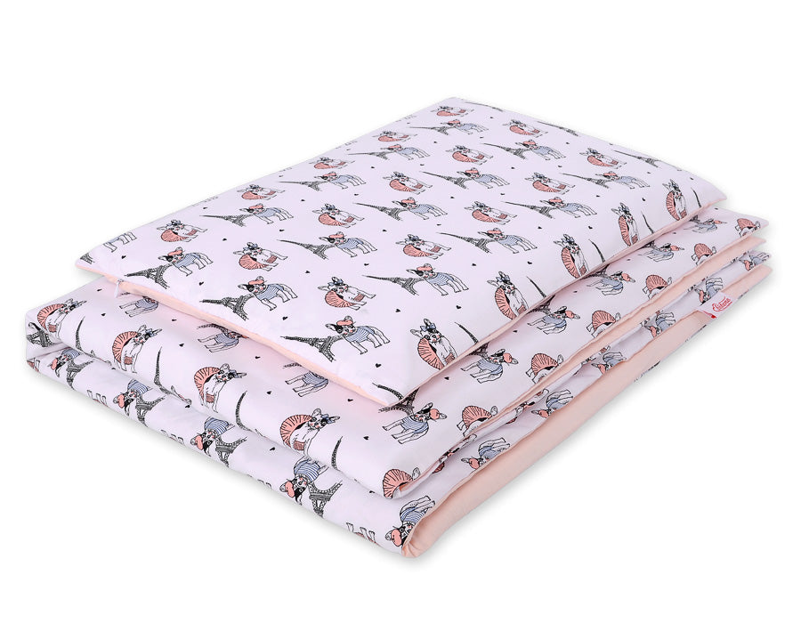 Baby cotton bedding set 2-pcs 135x100 cm- little doggies