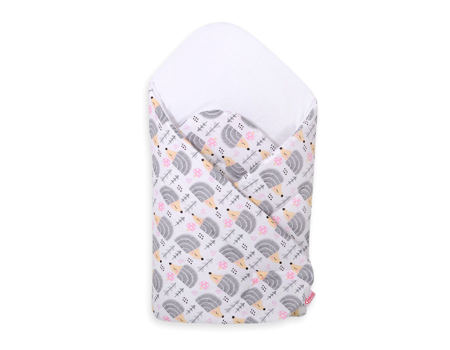 Baby nest with stiffening - hedgehogs grey