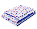 Baby cotton bedding set 2-pcs 135x100 cm- planes navy blue