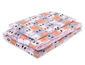 Bedding set 2pcs 100x135 cm- gray-pink cats
