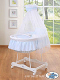 Moses Basket/Wicker drape crib- Donkey Luca blau