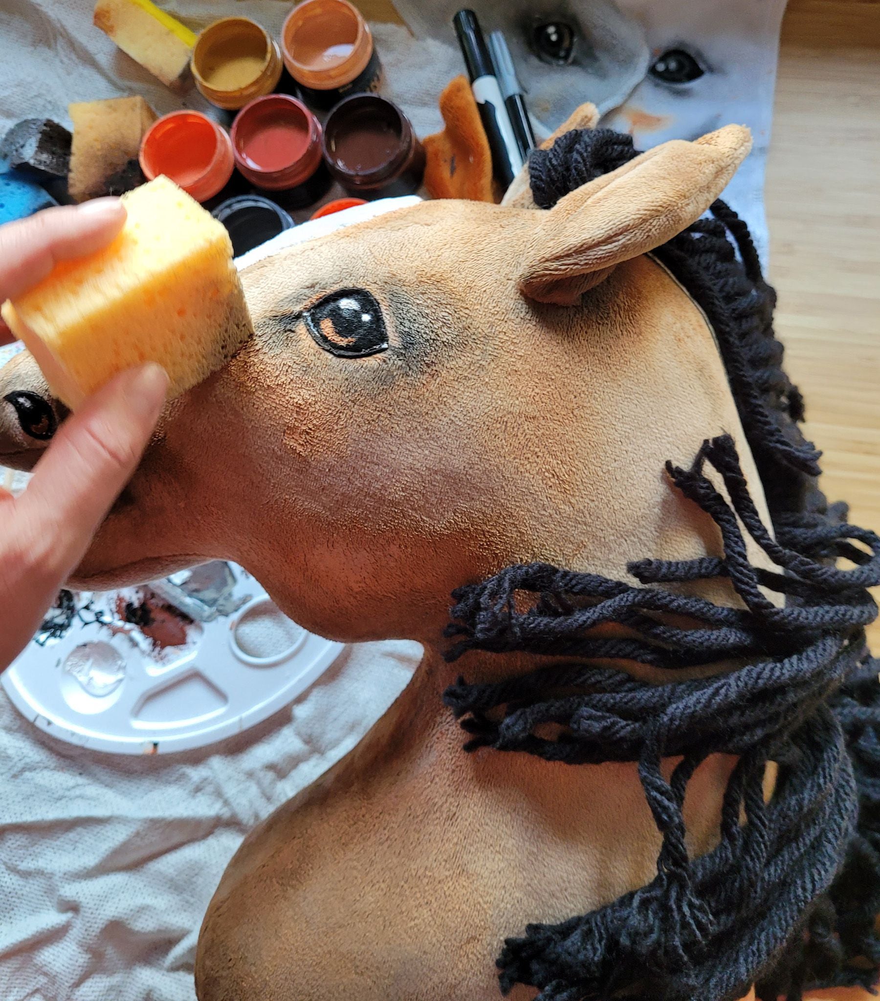 Horse on a stick Super Hobby Horse Premium - buckskin horse A3