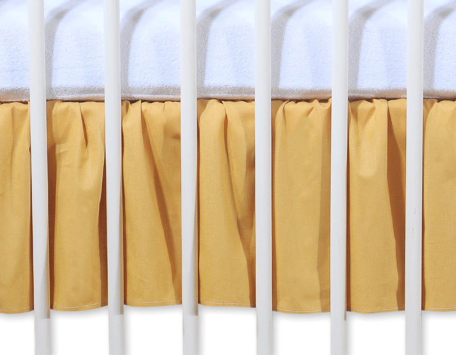 Dust Ruffle Crib - Bed Skirt - Masking flounce 120x60cm - toffee