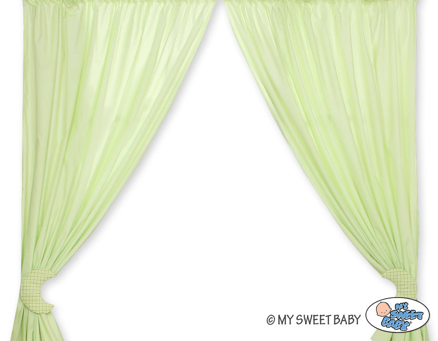 Curtains for baby room- Good night green