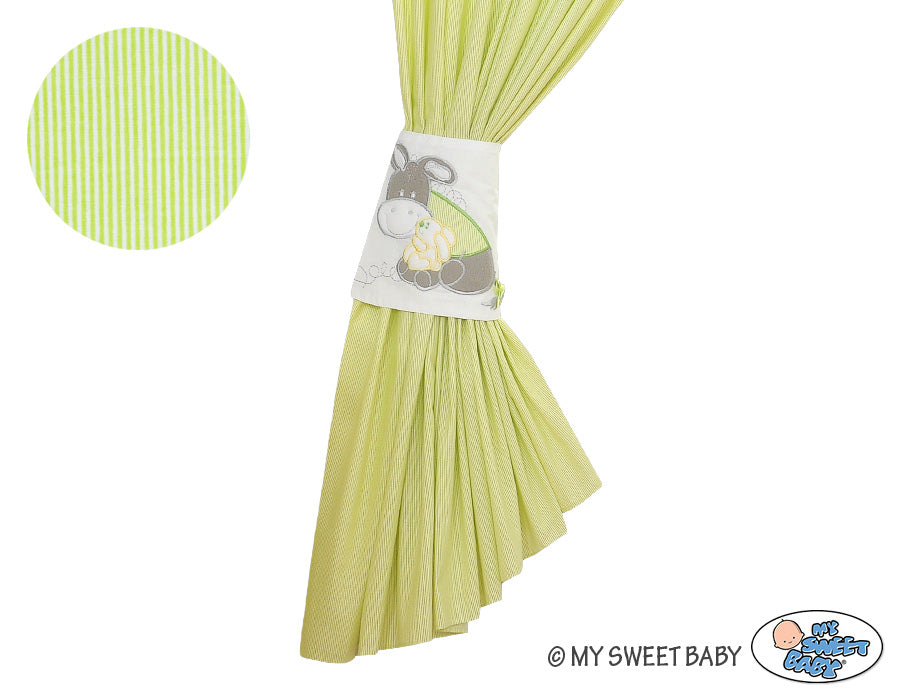 Curtains for baby room- Donkey Luca green