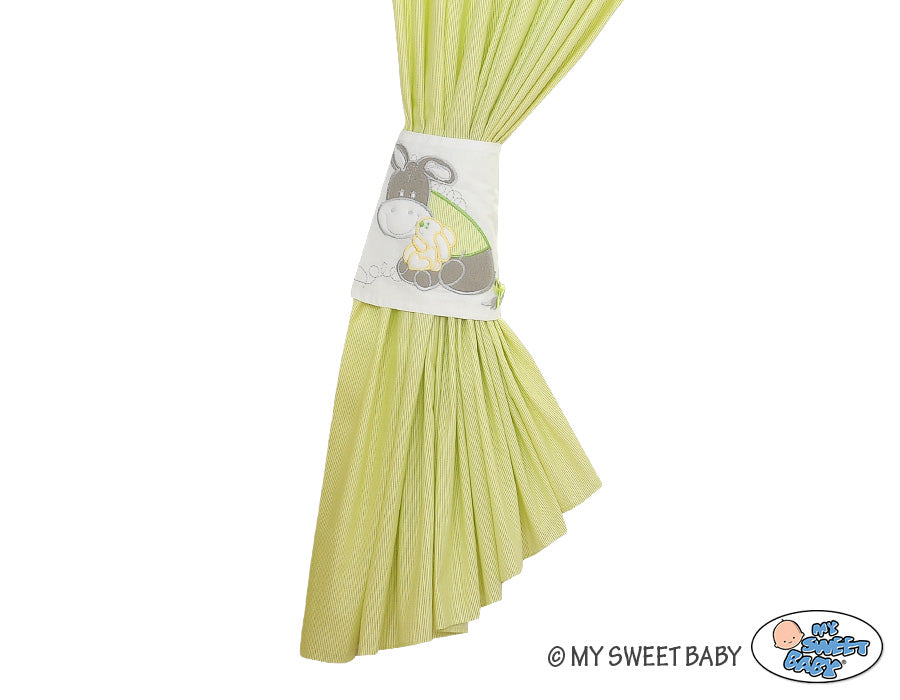 Curtains for baby room- Donkey Luca green