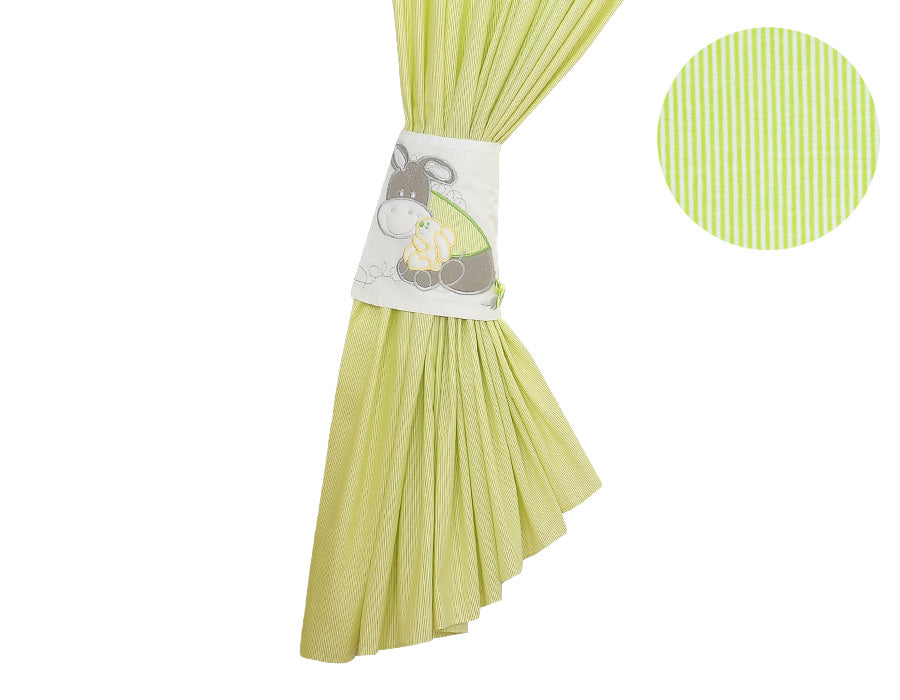 Curtains for baby room- Donkey Luca green