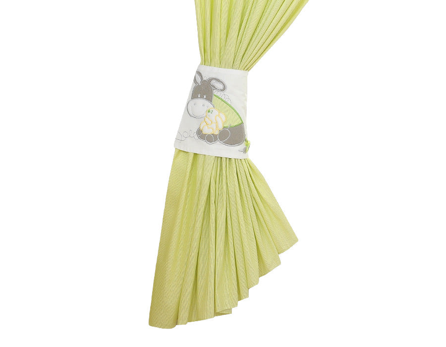 Curtains for baby room- Donkey Luca green