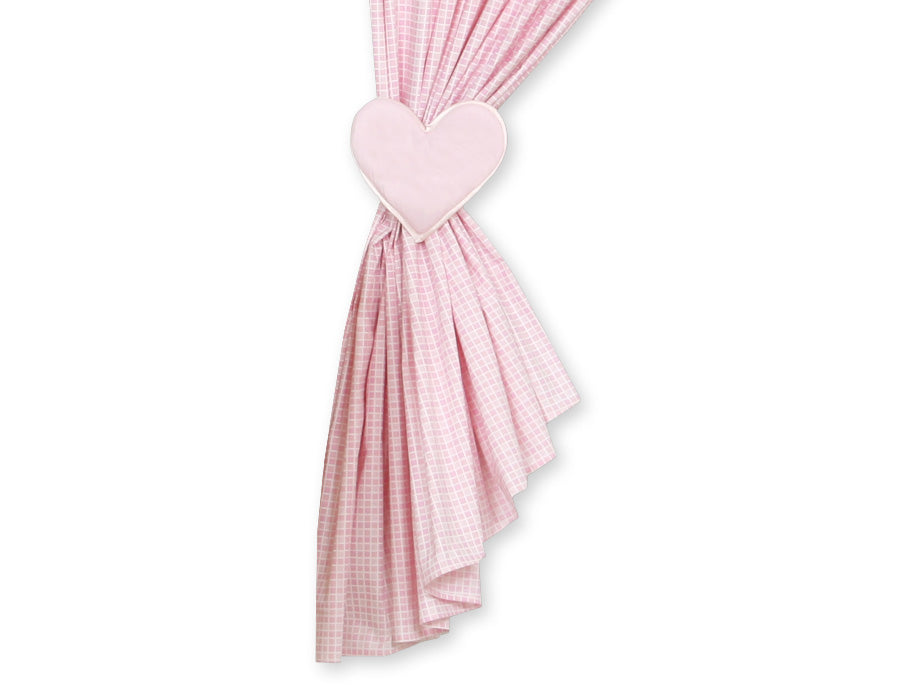 Curtains for baby room- Milo- Teddy Bear with heart pink