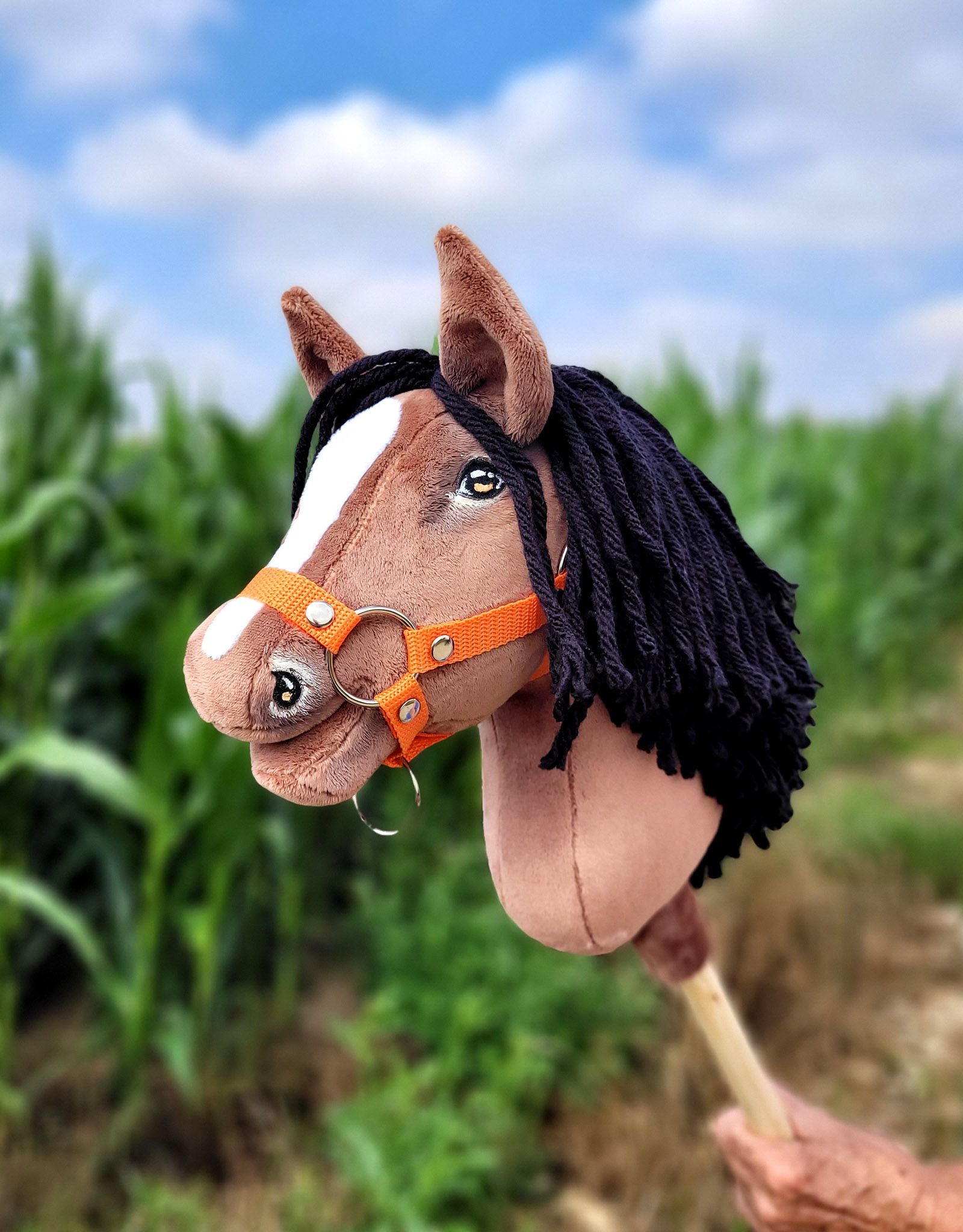 Horse on a stick Super Hobby Horse Premium - bay horse A4