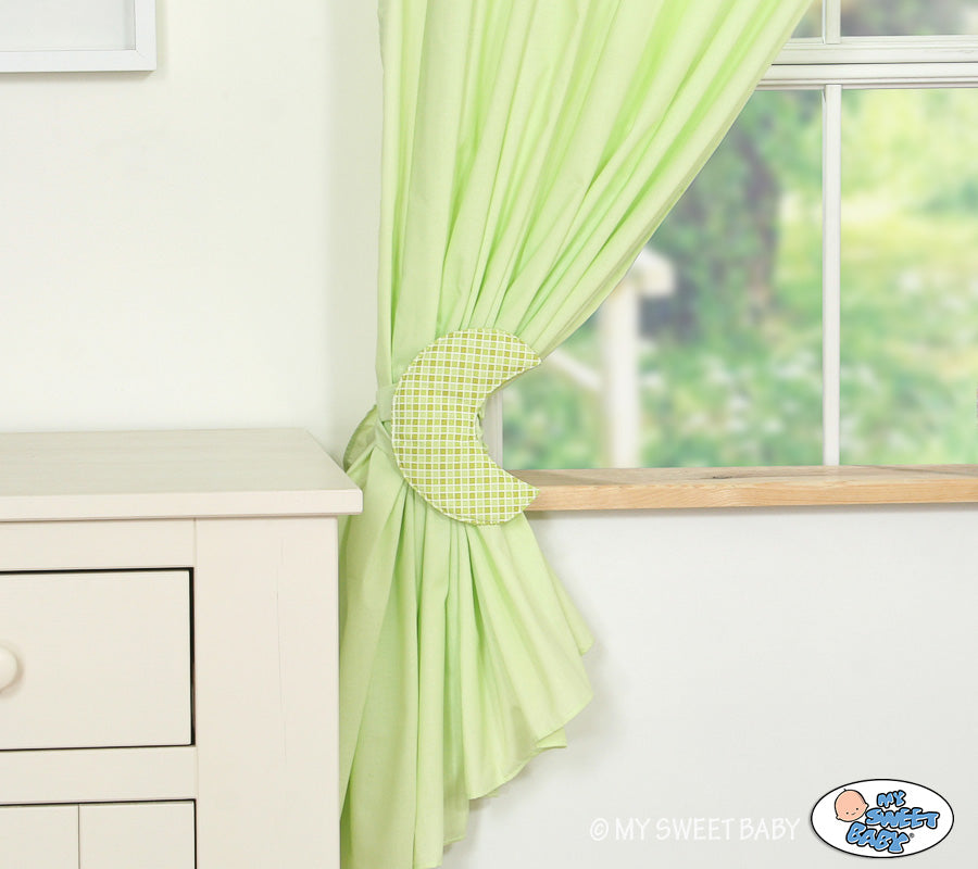 Curtains for baby room- Good night green