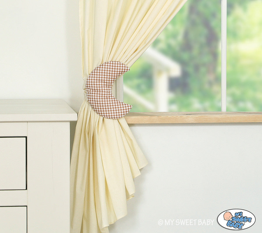 Curtains for baby room- Good night brown