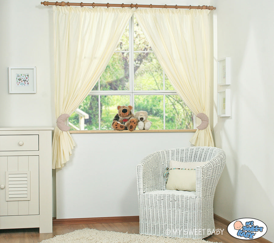 Curtains for baby room- Good night brown