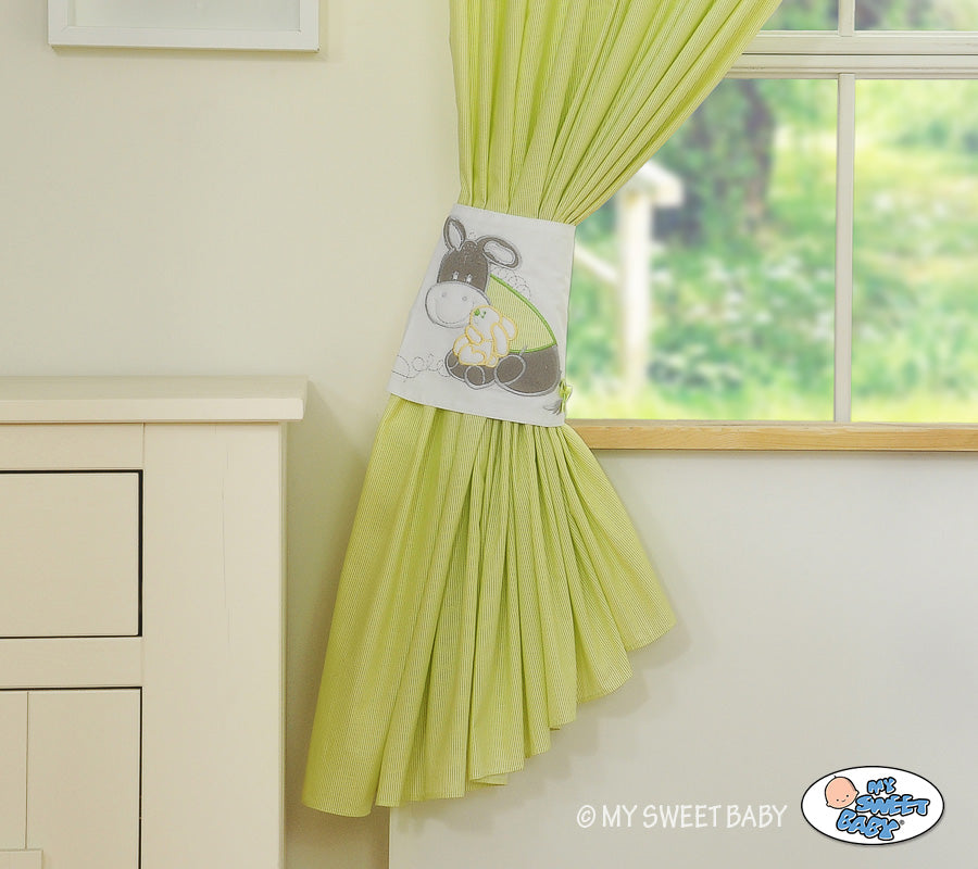Curtains for baby room- Donkey Luca green
