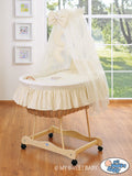 Moses Basket/Wicker drape crib- Good night cream