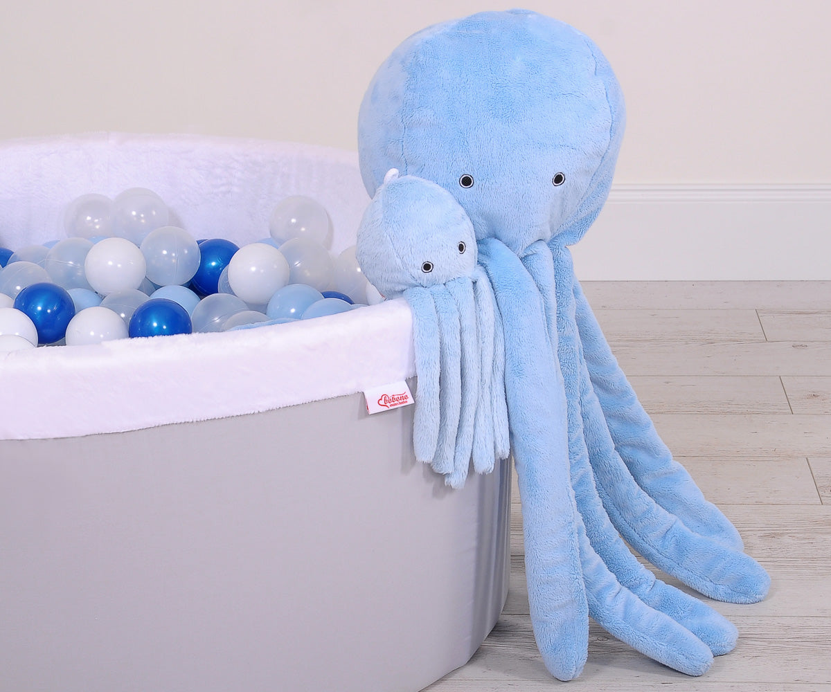 Cuddly octopus big - blue - smooth minky