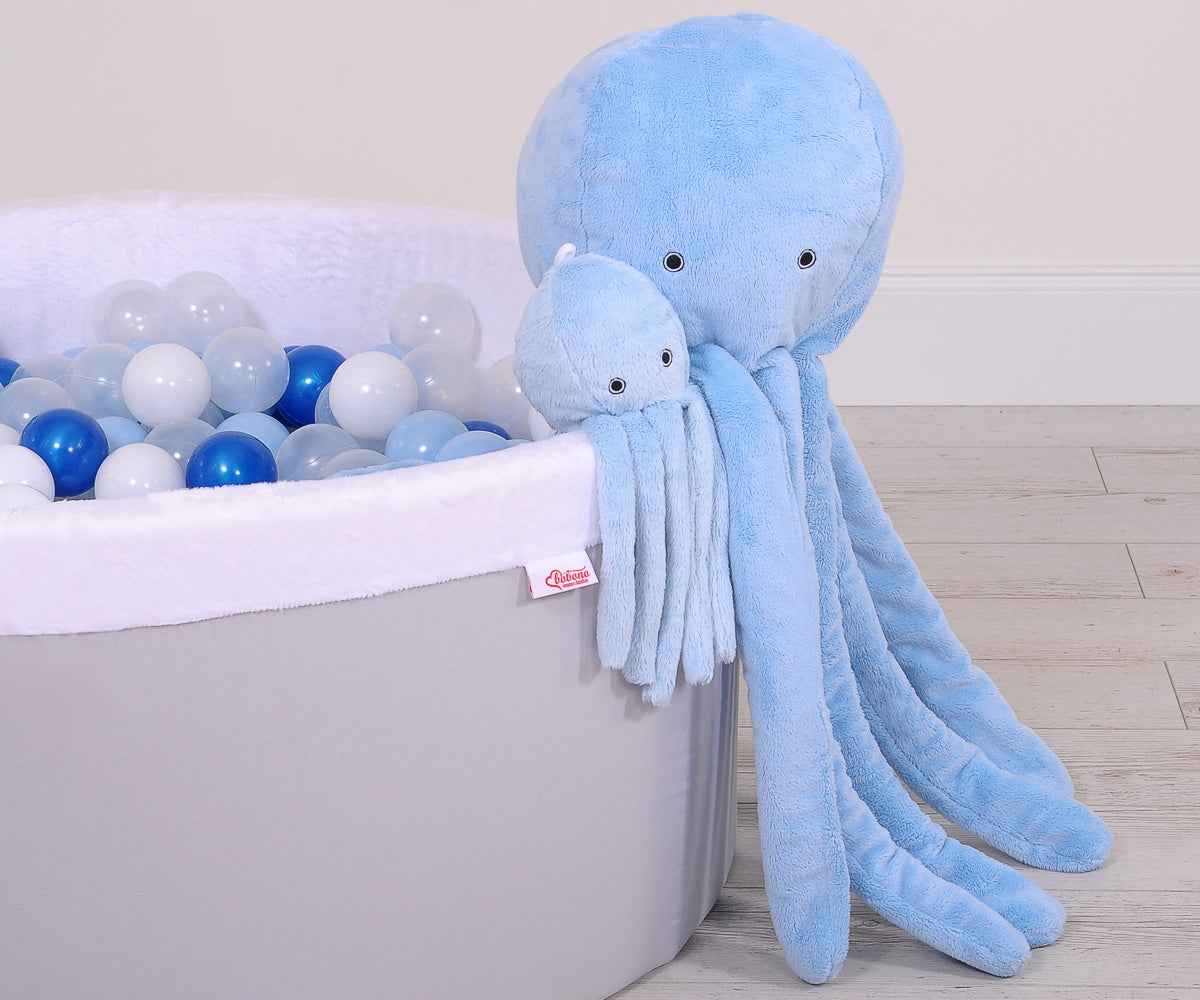 Cuddly octopus big - blue - smooth minky